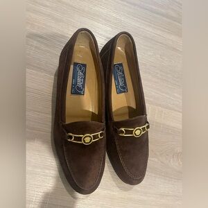 Vintage fratelli made in Italy suede brown shoes